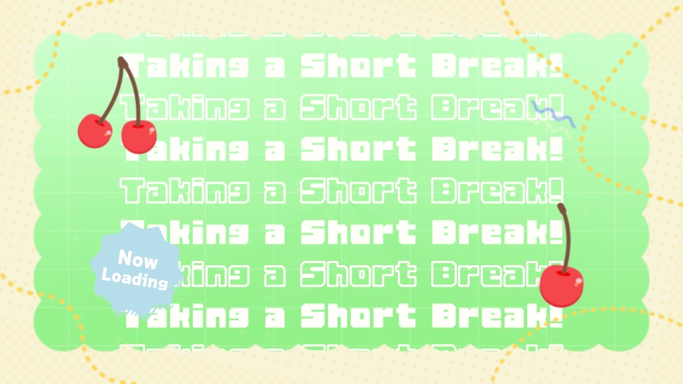 【配信者向け】「メロンクリームソーダ」待機/離席/終了画面の動画素材_BRB_Stream Screen