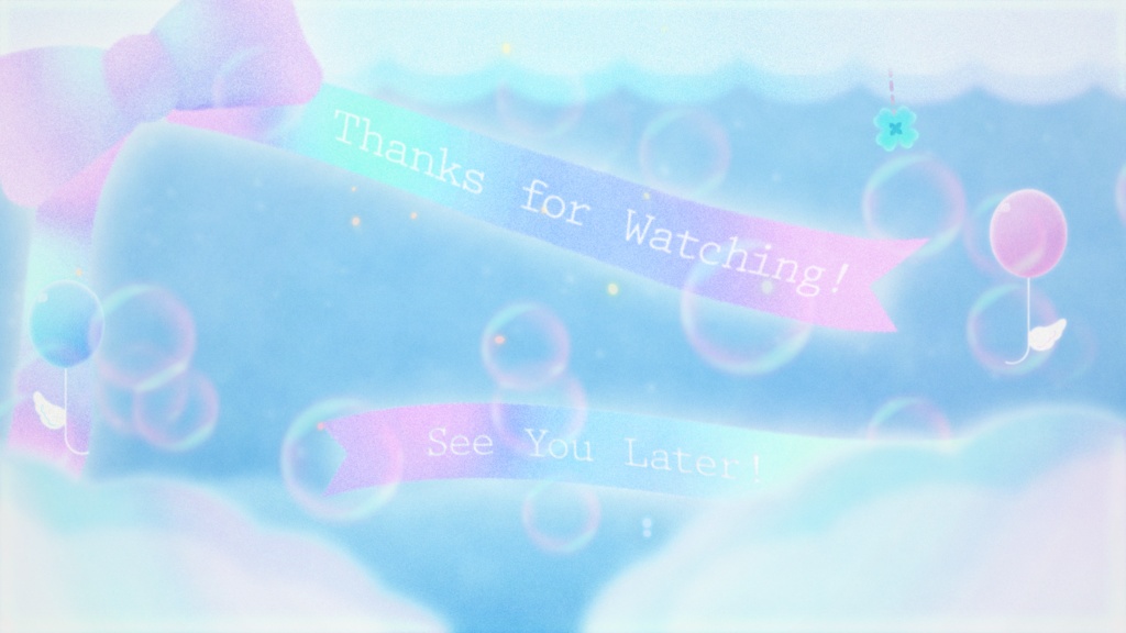 【配信者向け】儚げリボンの待機画面「Wishcore」_BRB_Stream Screen