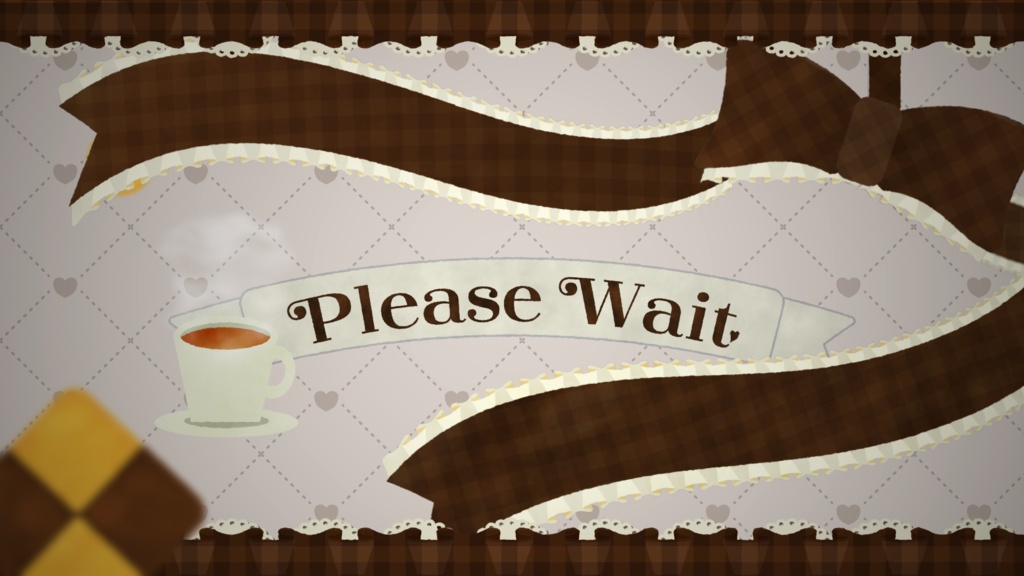 【配信者向け】クラシカルなティータイムの待機画面「Classic Ribbon」_BRB_Stream Screen