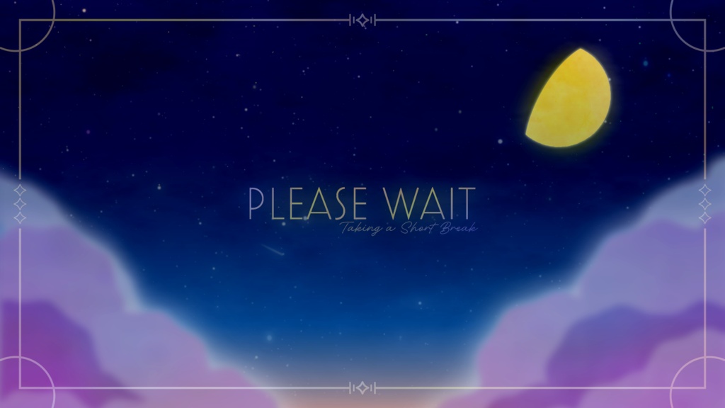 【配信者向け】流れ星の待機画面「ゆめみごこちの星空」_BRB_Stream Screen