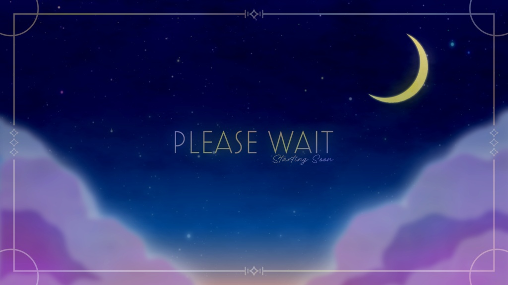 【配信者向け】流れ星の待機画面「ゆめみごこちの星空」_BRB_Stream Screen