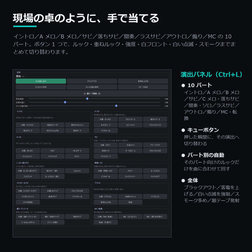 LiveStageSim|曲を入れるだけで、本格ライブを3D体験