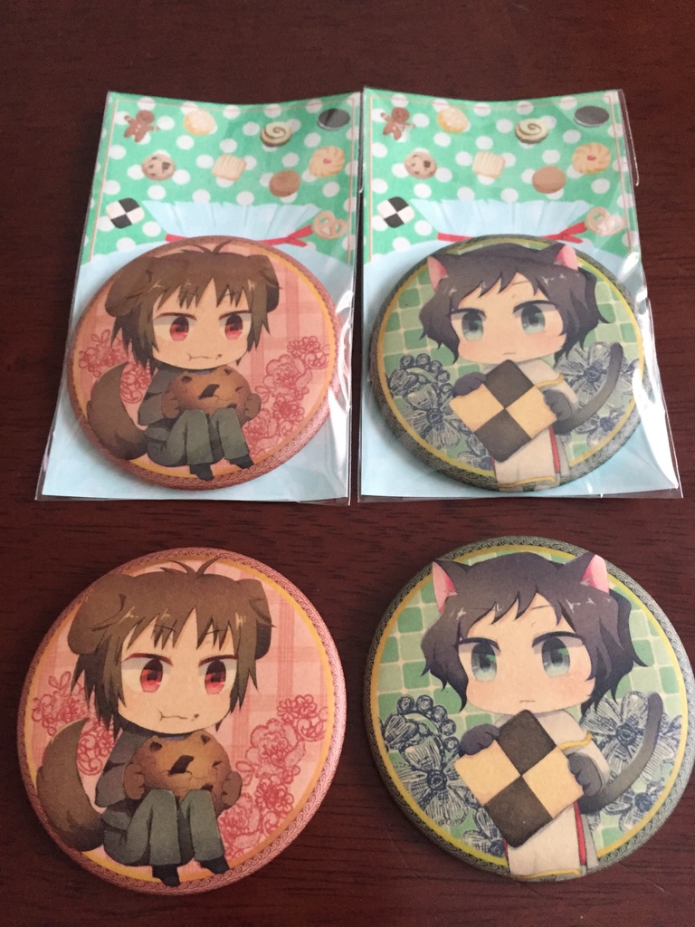 わんにゃんクラフト缶バッジ