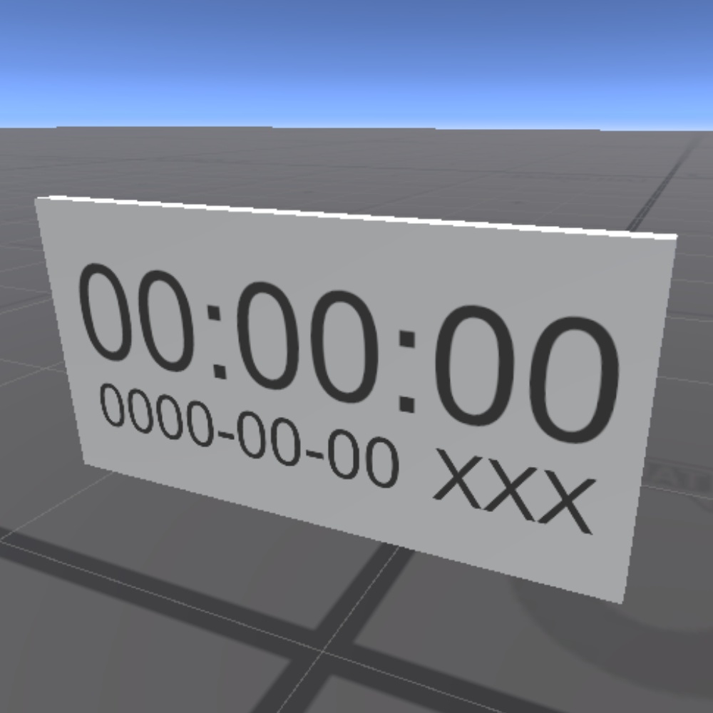 【VRC想定】JST-DigitalClock