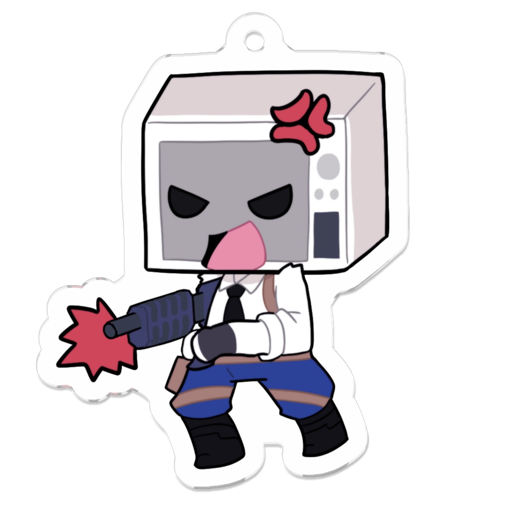 キーホルダー【No.2 怒った顔】