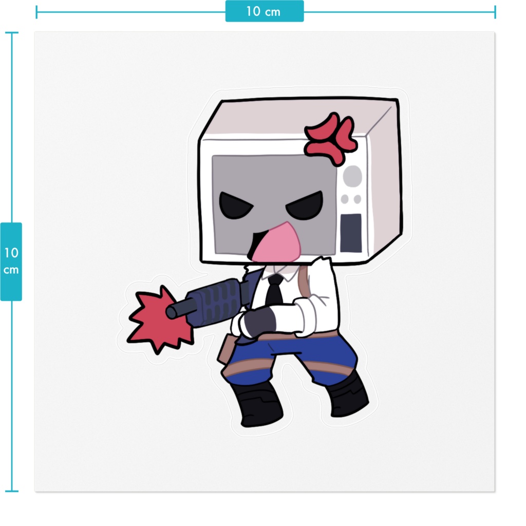 ステッカー【No.2 怒った顔】