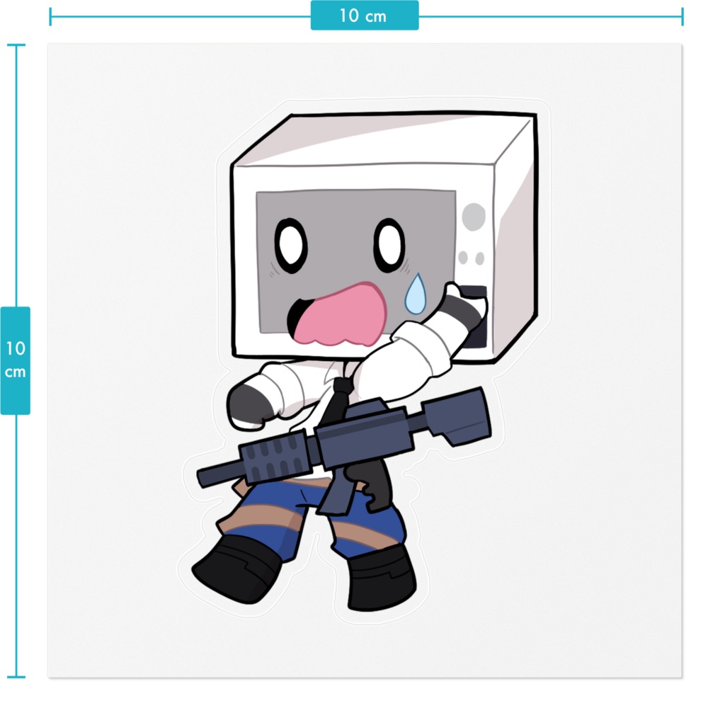 ステッカー【No.4 驚き顔】