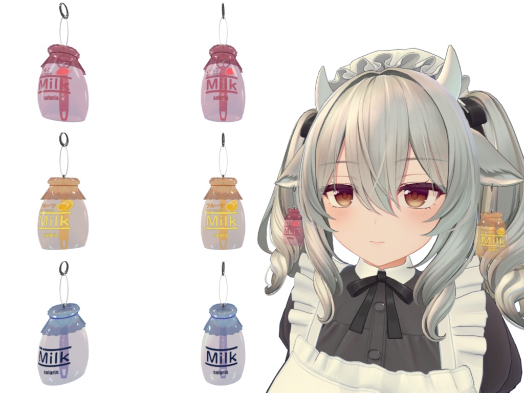 【ミルティナ対応】ミルク風鈴 イヤリング