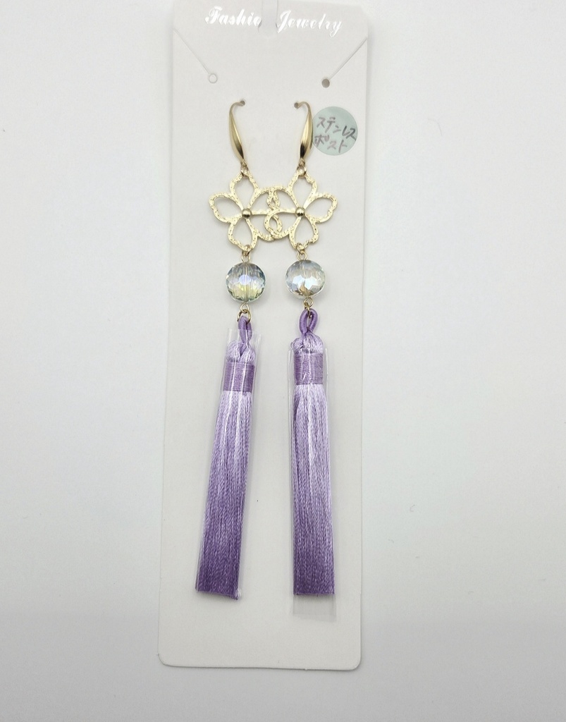 原神モチーフ　アクセサリー　雷電眞　ピアス