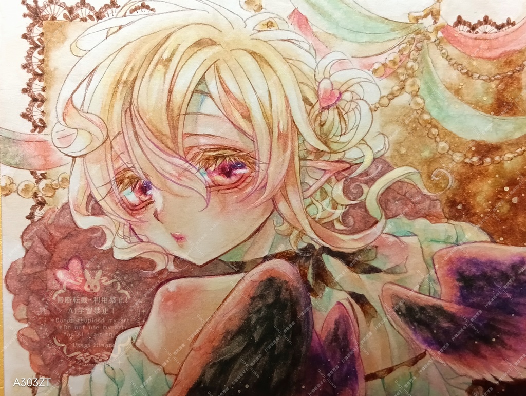 原画小色紙 ハニエラくんナイトウェアver