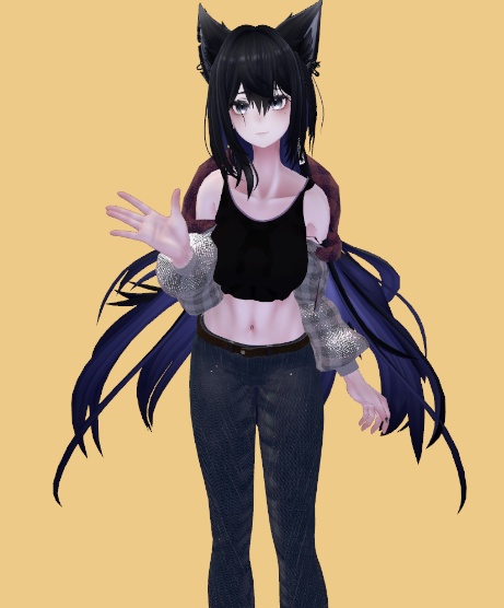 【VRC】ラシューシャちゃん用デニム&ジャケット【ラシューシャ対応】