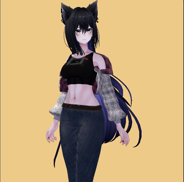 【VRC】ラシューシャちゃん用デニム&ジャケット【ラシューシャ対応】