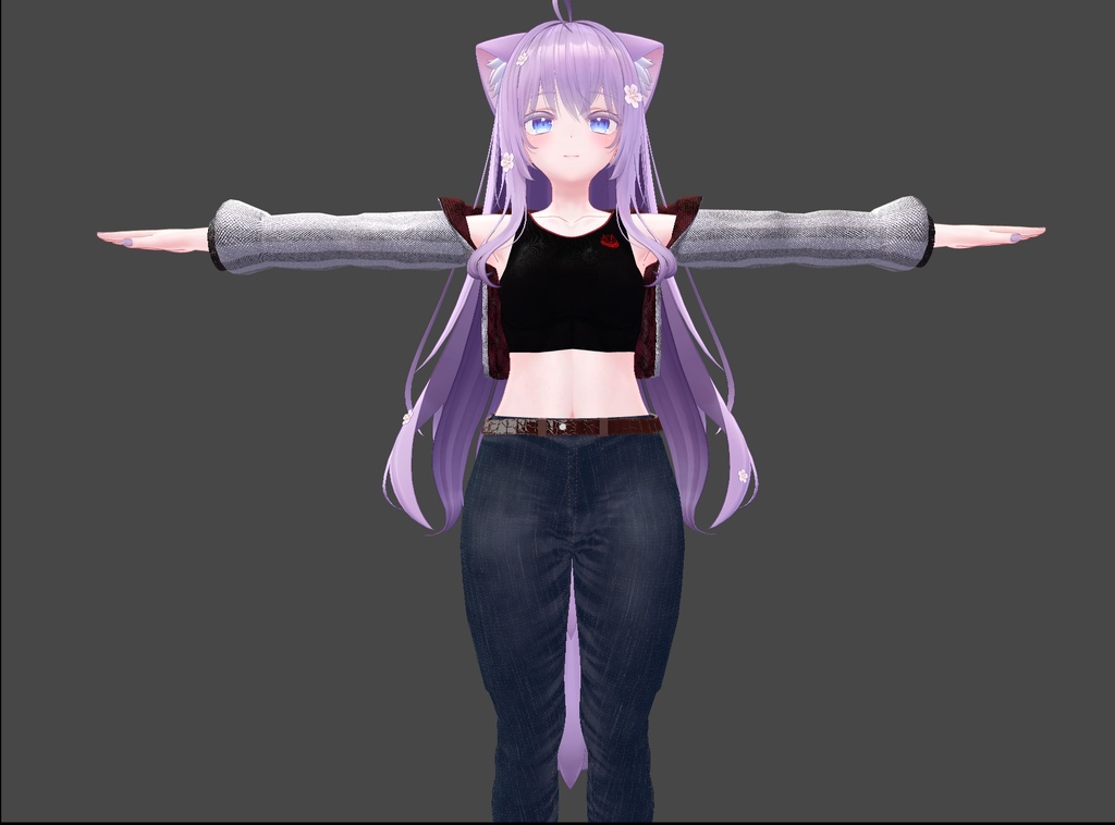 【VRC】萌ちゃん用デニム&ジャケット【萌対応】