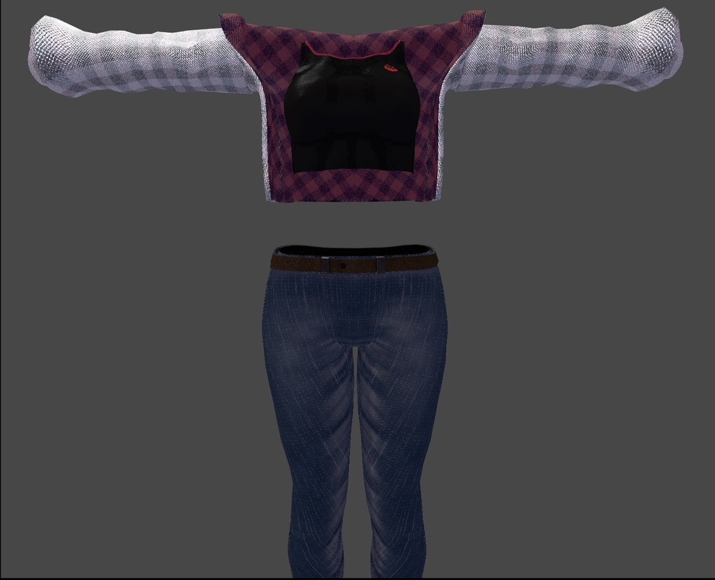 【VRC】桔梗ちゃん用デニム&ジャケット【桔梗対応】