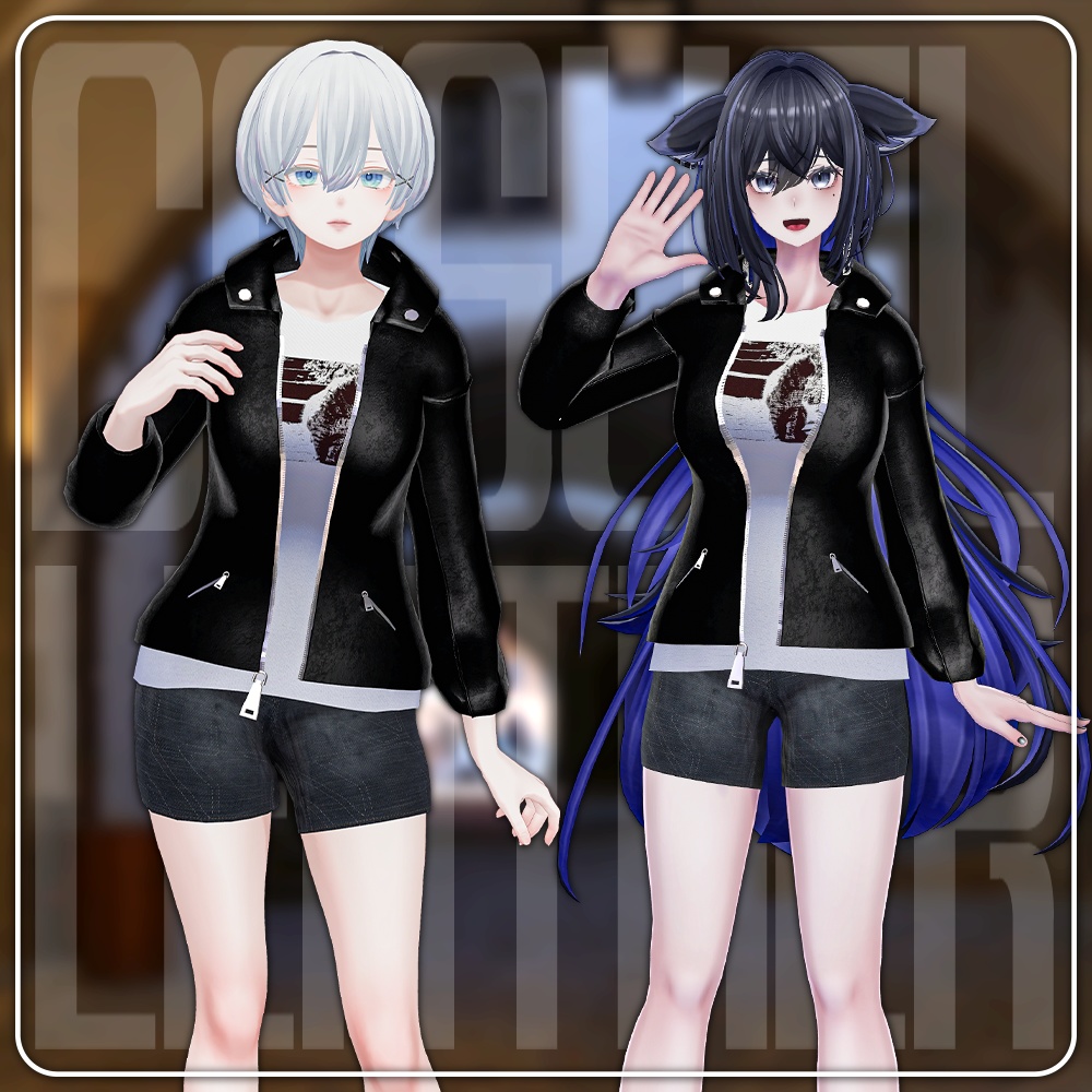 【VRC】カジュアルレザー&デニム【7アバター対応】