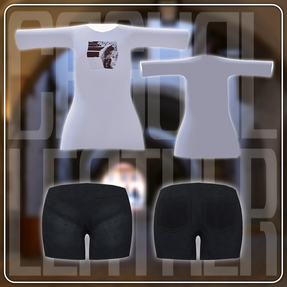 【VRC】カジュアルレザー&デニム【7アバター対応】