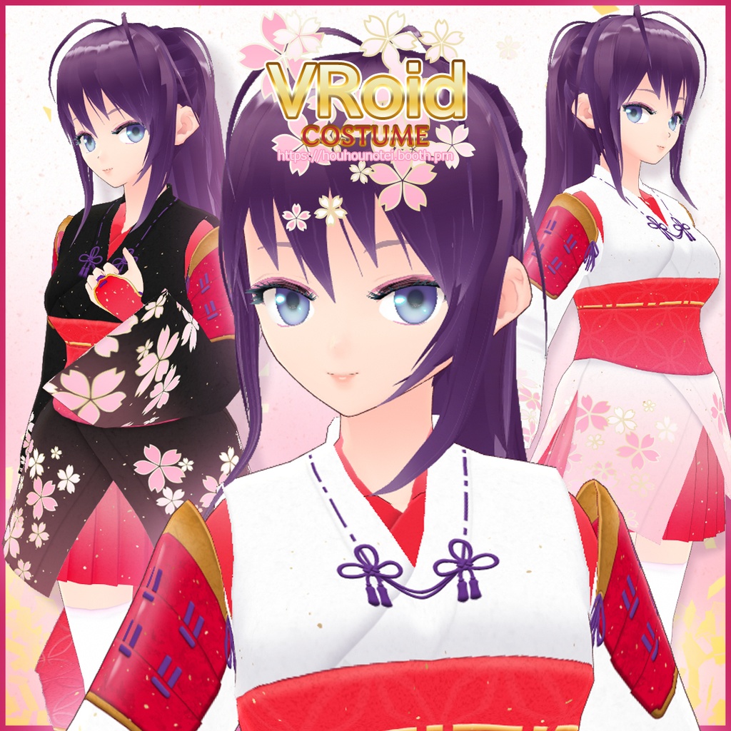 白拍子・桜姫 Sakura Kimono [Custom Item Files]