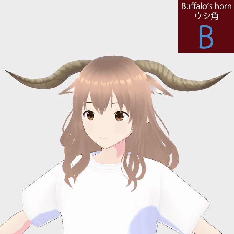 羊・シカ 角 ツノ ケモ耳 ヘアプリセット【個人利用版】