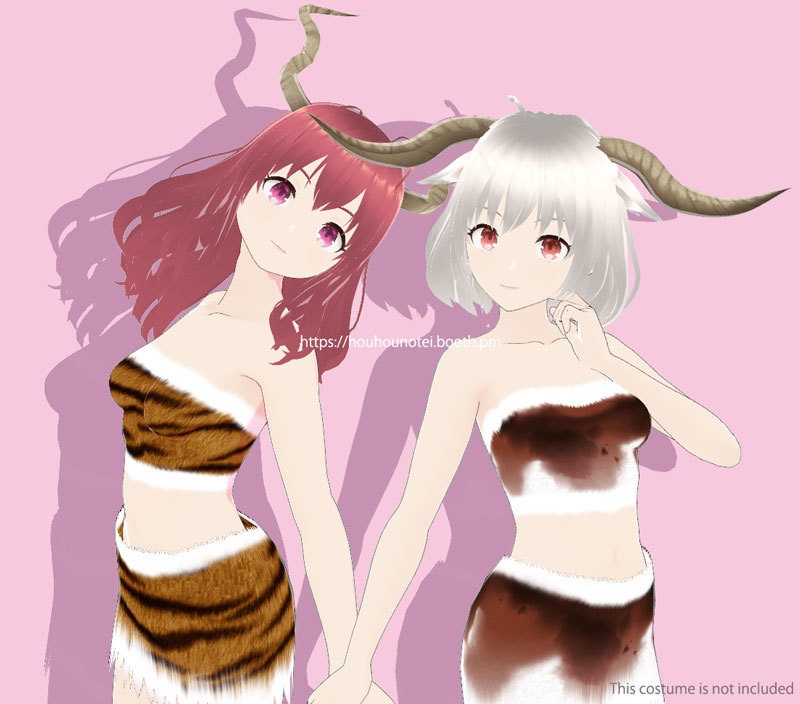 羊・シカ 角 ツノ ケモ耳 ヘアプリセット【個人利用版】