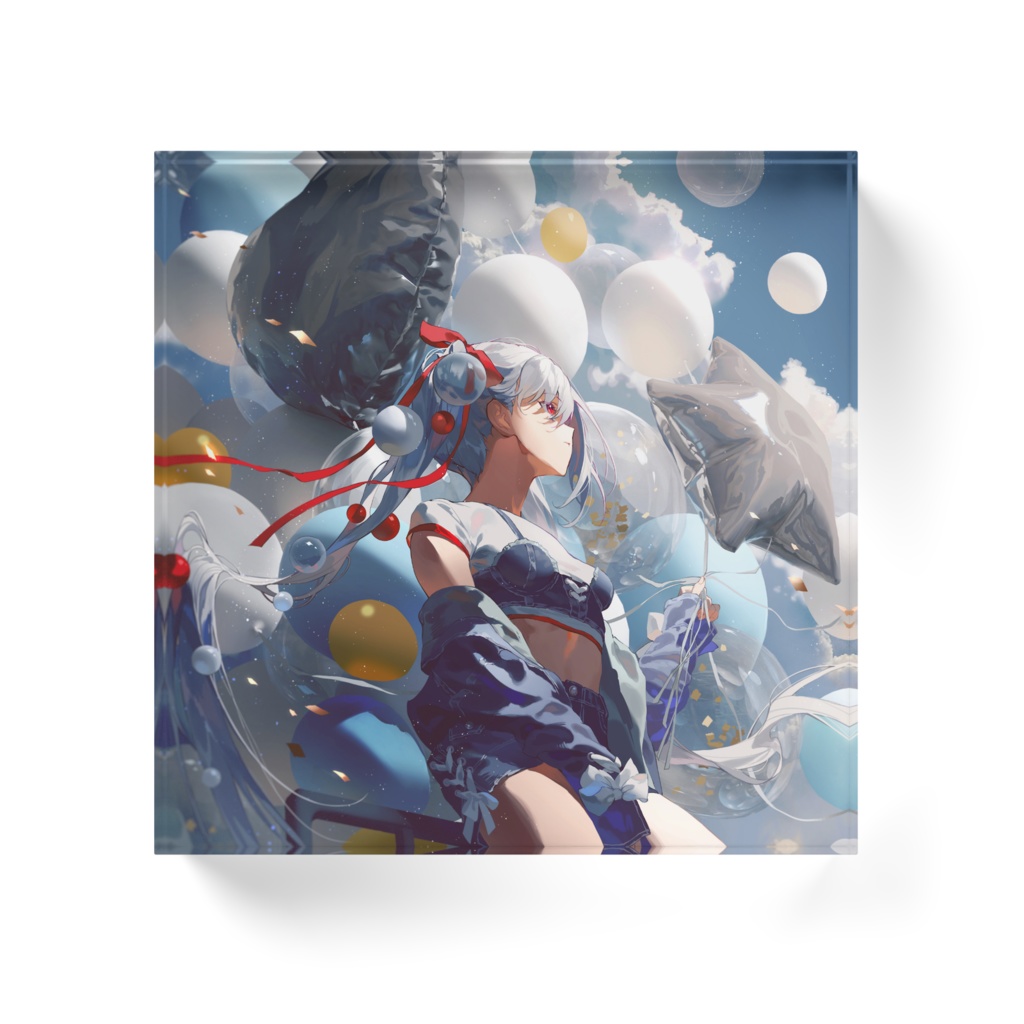 Clear parts-balloonアクリルブロック