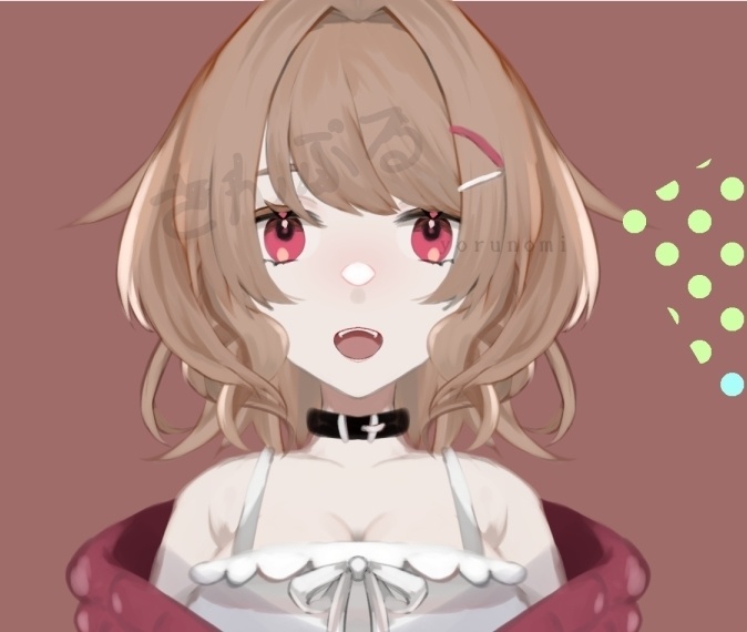 八重歯かわいい女の子【png/パーツ分けpsd】