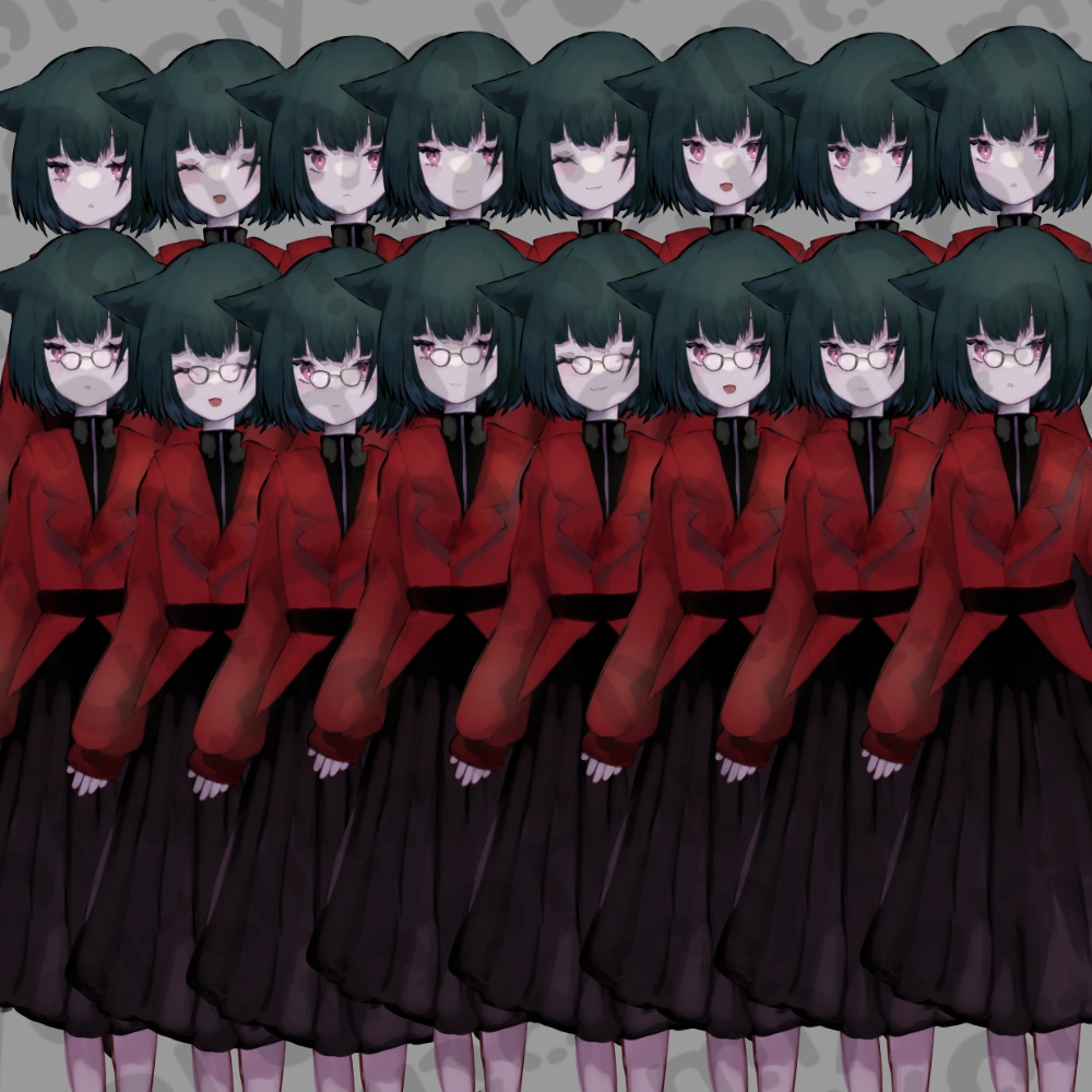 ネコミミ学者【無料版あり/表情差分8種/眼鏡差分あり】