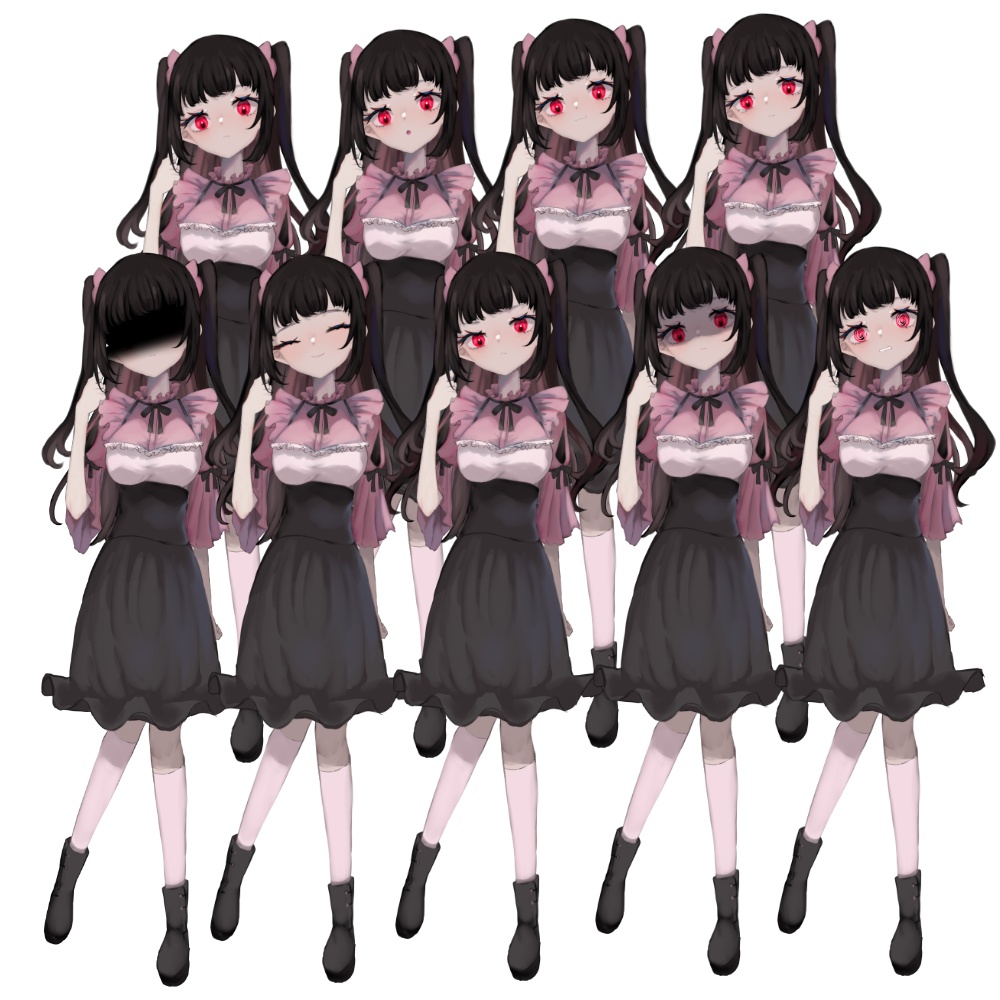 地雷系の子【無料版あり/表情差分9種】