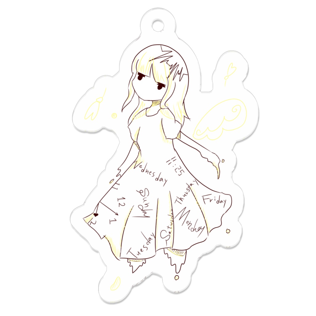 時間を溶かす天使のアクキー