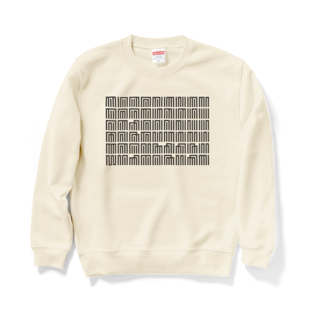 源氏香之図 - black -【Plaid by cooLuna / Prototype 01B】スウェット(3色)