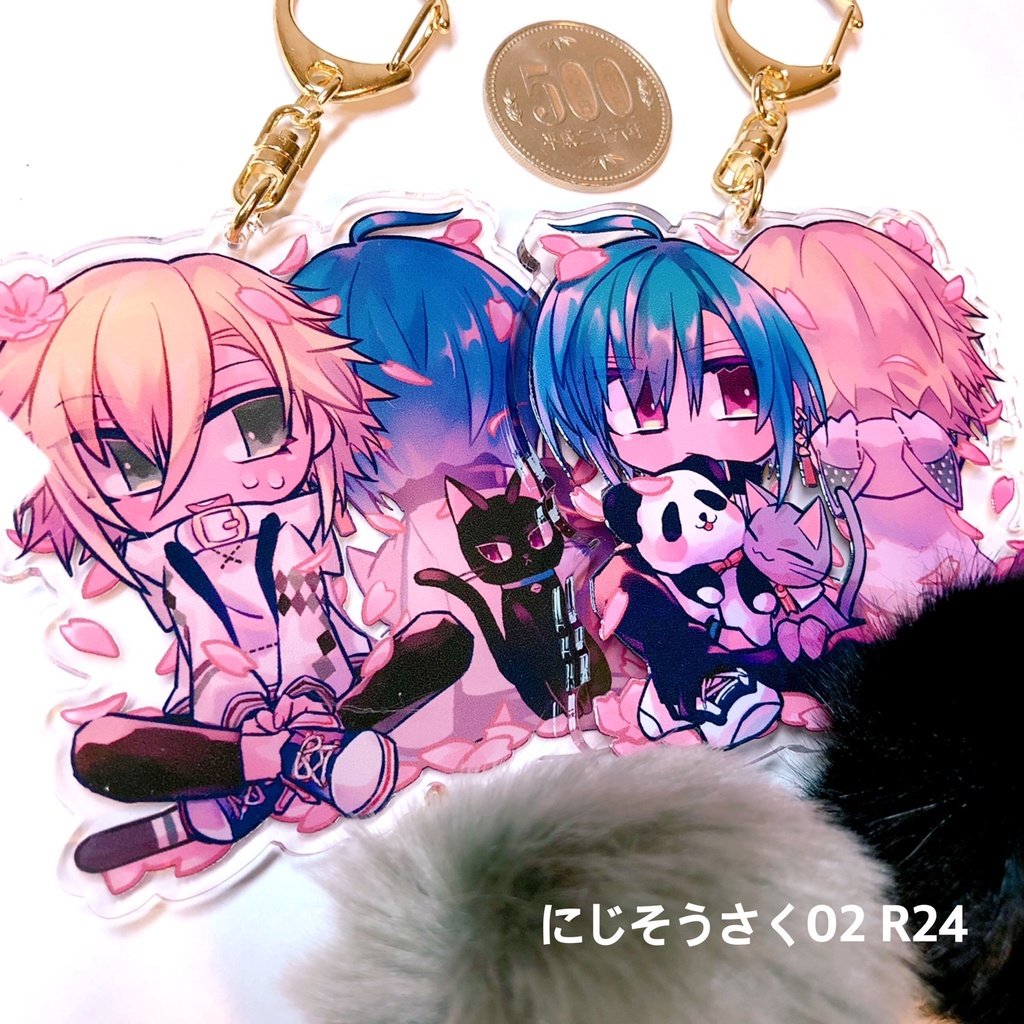 【受注生産受付中】緑仙とコウの桜アクキー【非公式】