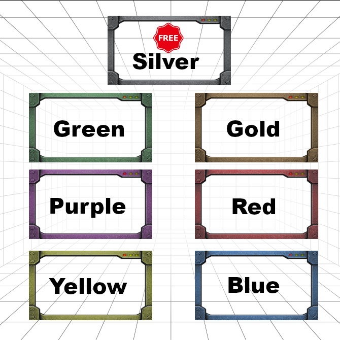 【無料版あり】YouTubeサムネイル用フレーム『メタル・フレーム2』