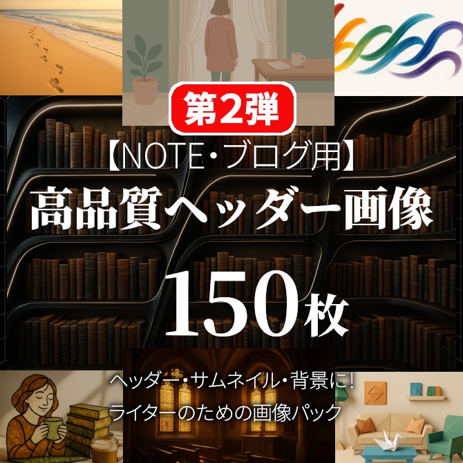 【note・ブログ用】高品質ヘッダー画像150枚パック【第2弾】