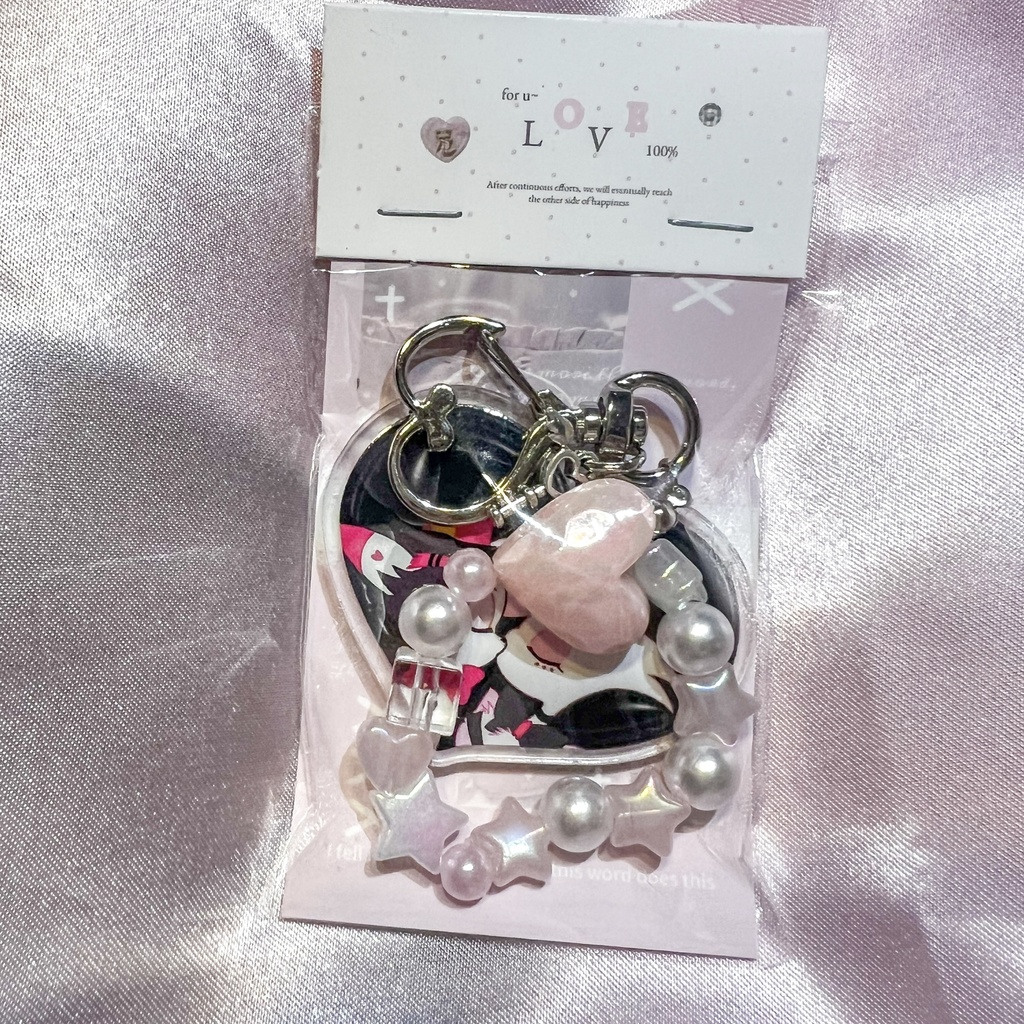 【ハスエン】チャーム付きアクリルキーホルダー