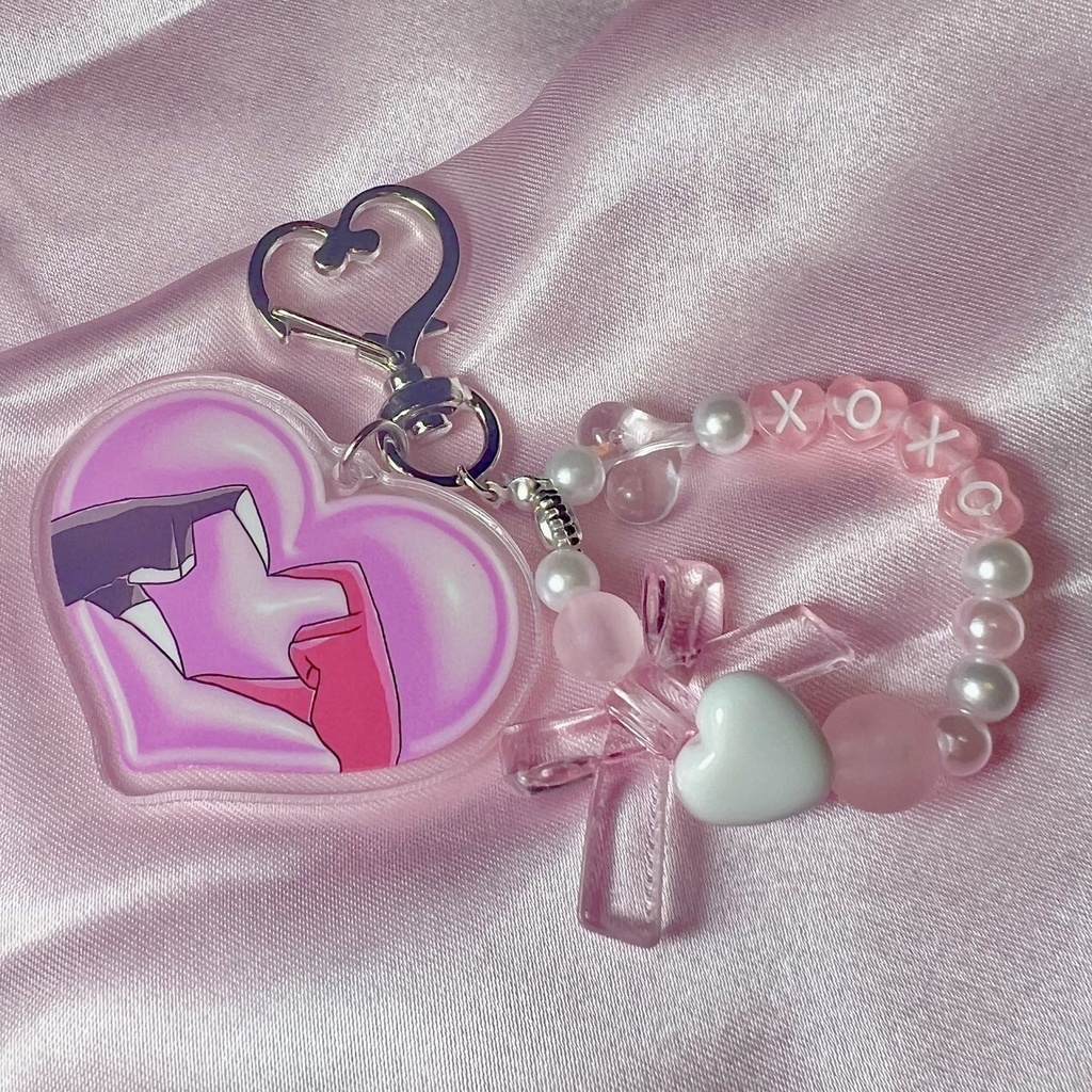 【ハスエン】チャーム付きアクリルキーホルダー