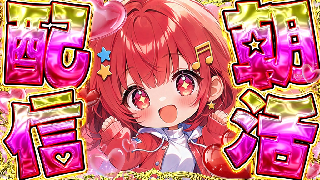朝活配信用サムネ素材