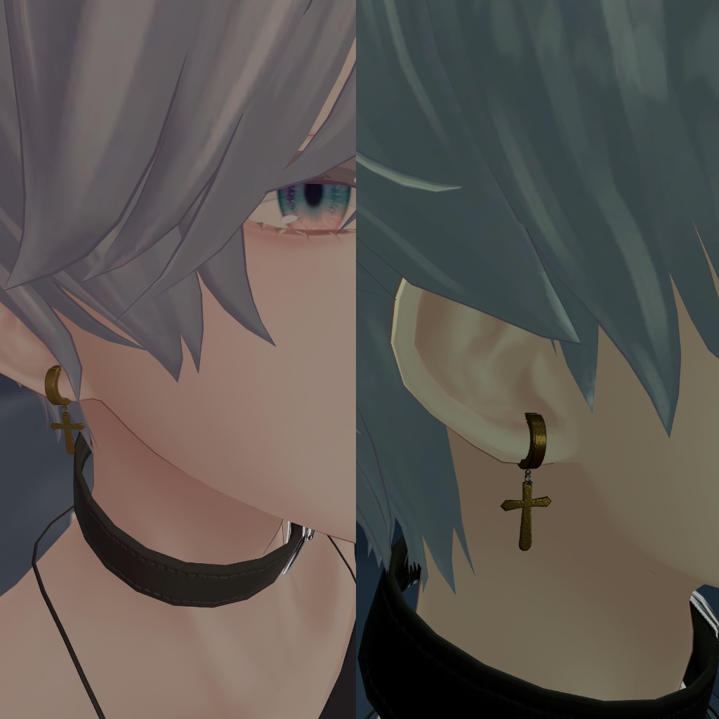 GoldCrossEarrings【VRChat】