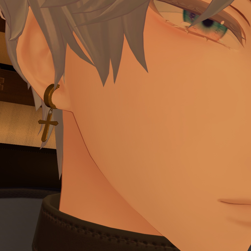 GoldCrossEarrings【VRChat】
