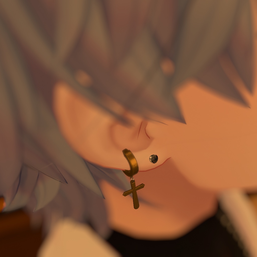 GoldCrossEarrings【VRChat】