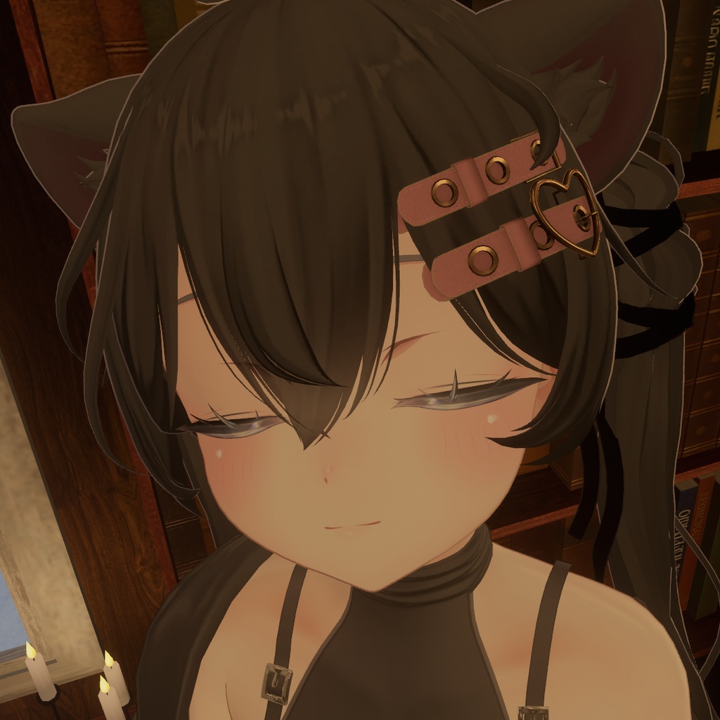 【VRChat】LeatherHairpin