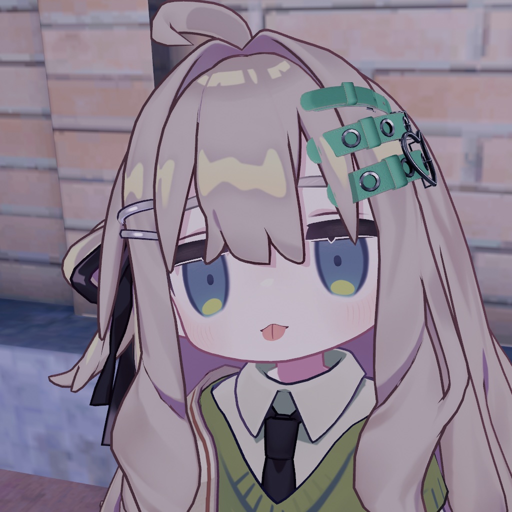 【VRChat】LeatherHairpin