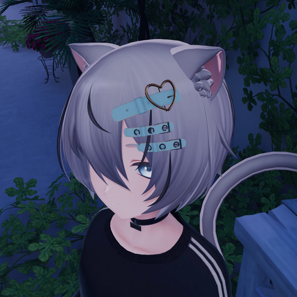 【VRChat】LeatherHairpin