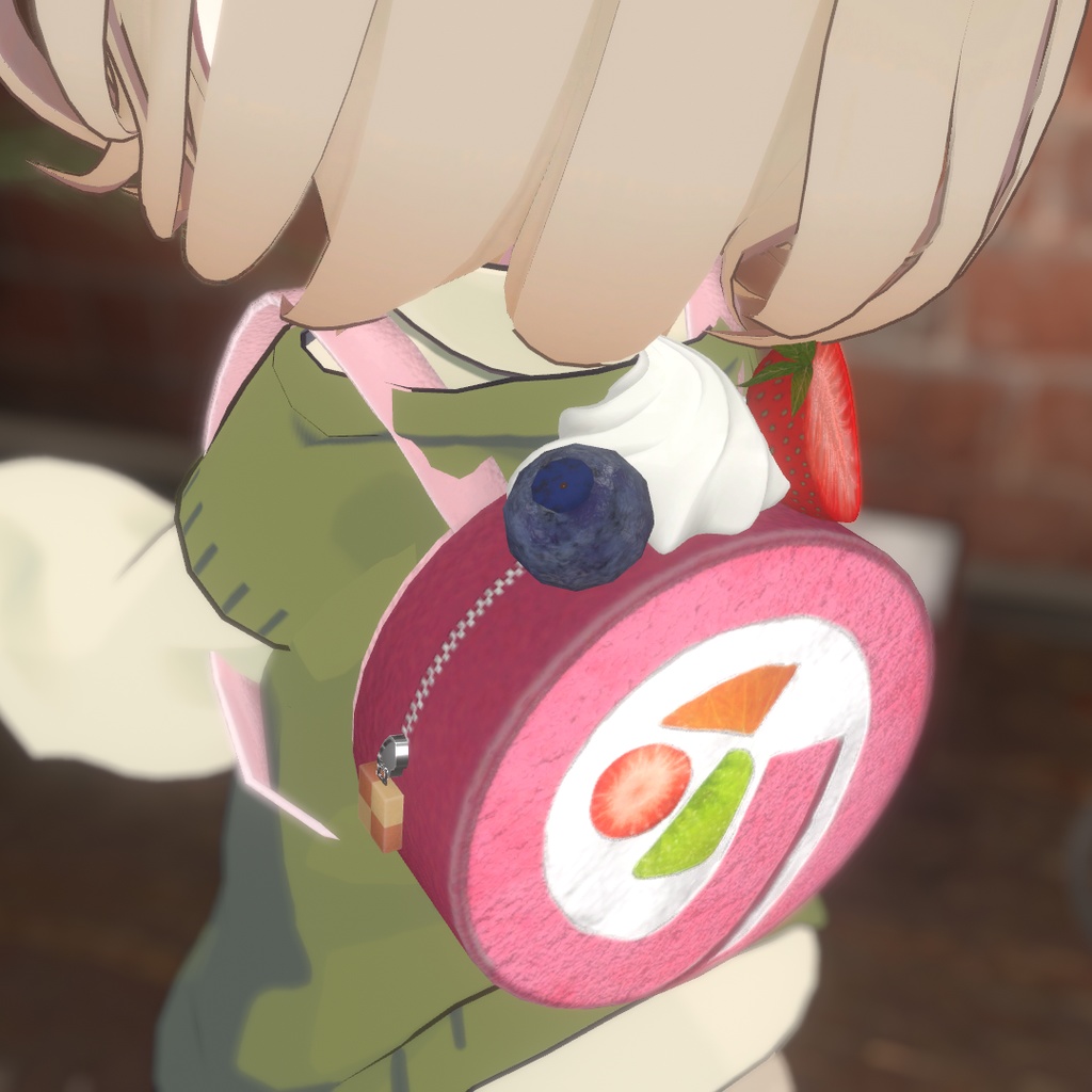 【VRChat】ロールケーキバッグ【まめふれんず】