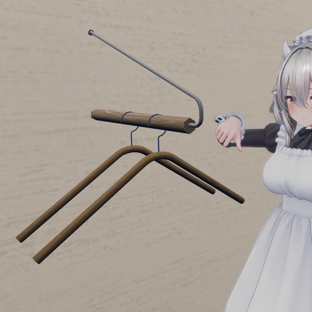 【VRChat】ハンガー&ハンガーラック【シェイプキーつき】