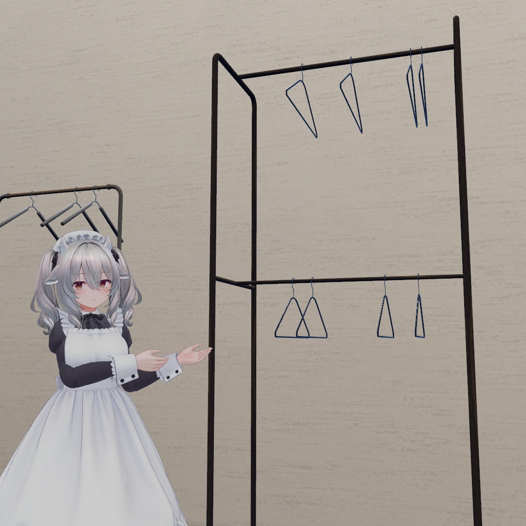 【VRChat】ハンガー&ハンガーラック【シェイプキーつき】