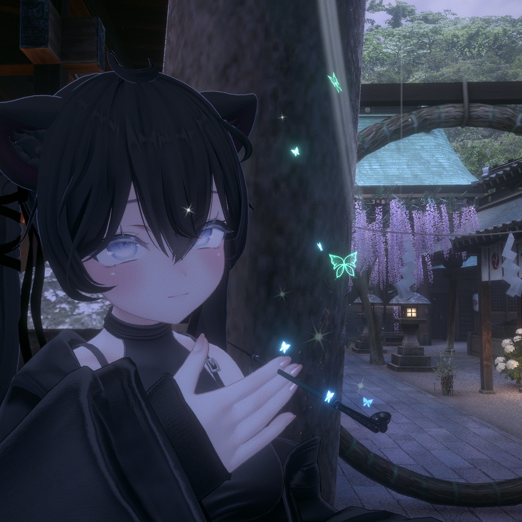 【VRChat】夢蝶の煙杖(MA対応)