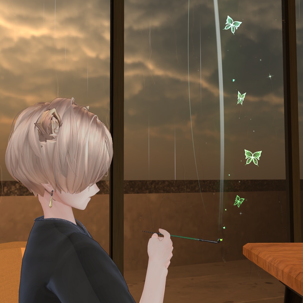 【VRChat】夢蝶の煙杖(MA対応)