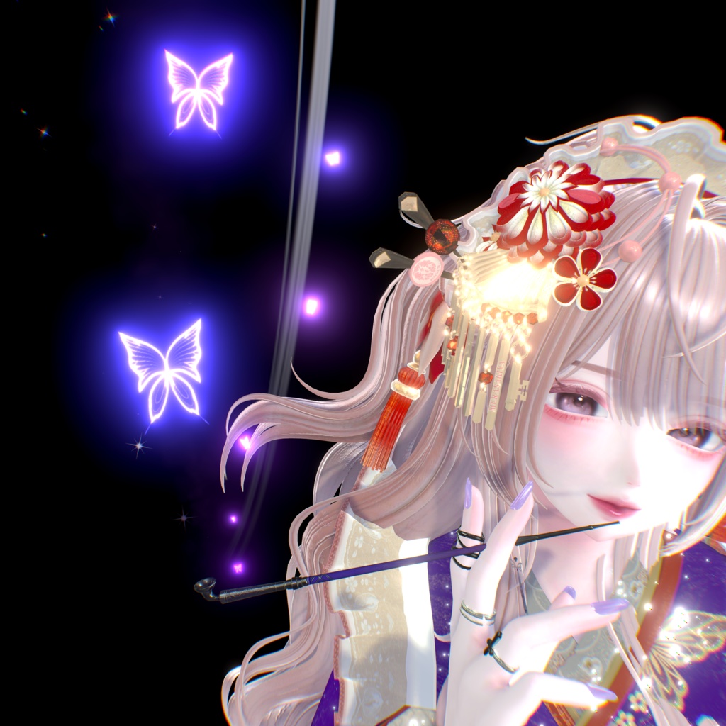 【VRChat】夢蝶の煙杖(MA対応)