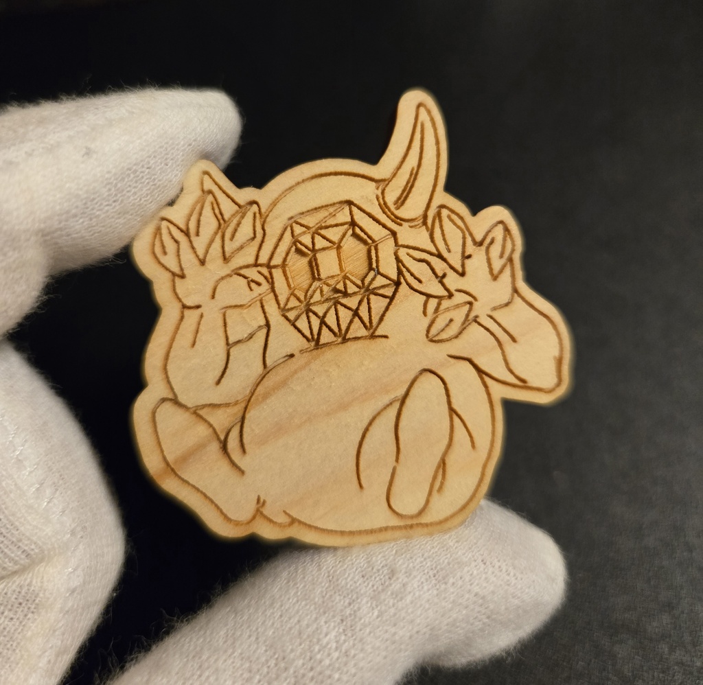ニジガオ木製バッジ ガオナver.