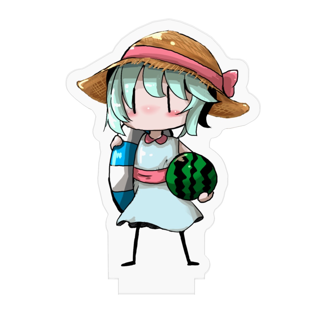夏を満喫するルネのアクリルスタンド