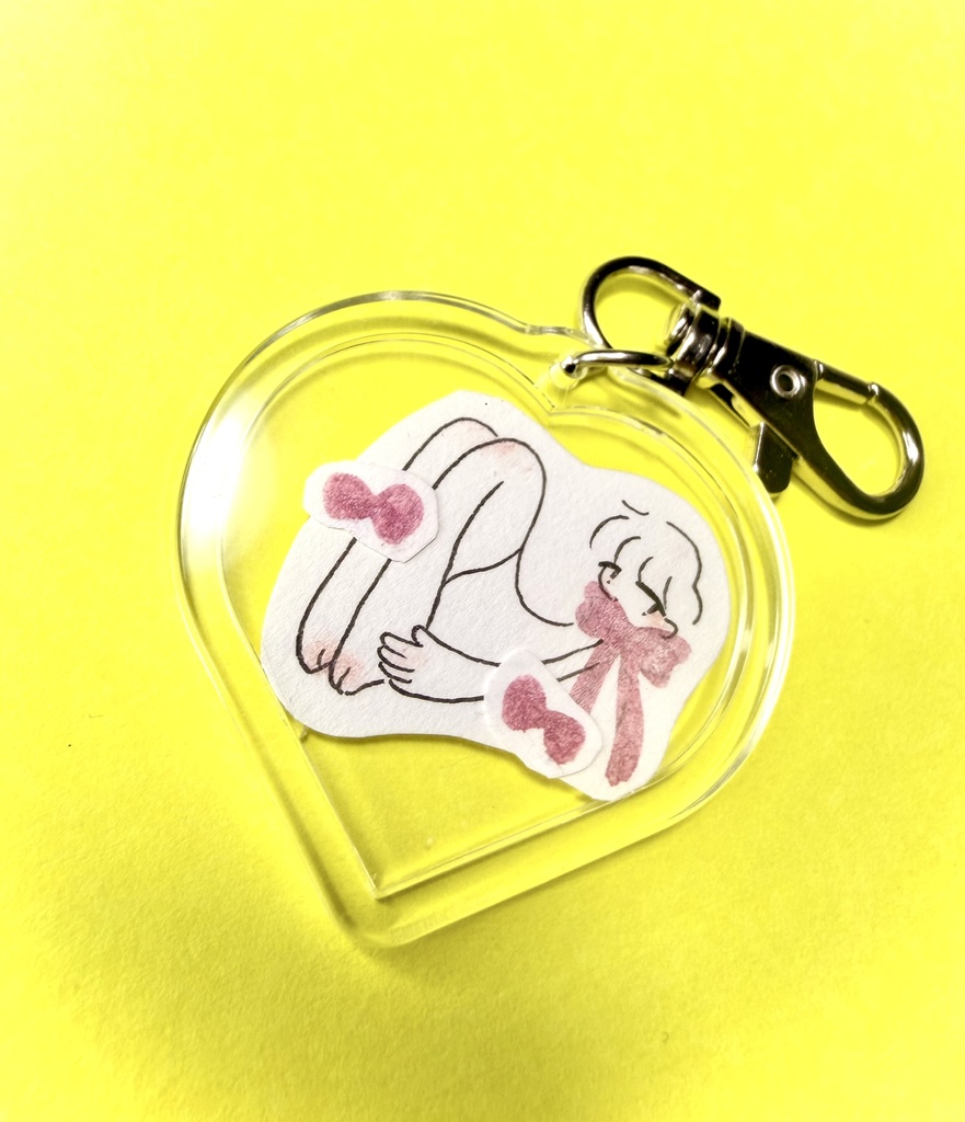 原画キーホルダー「はーとりぼん」